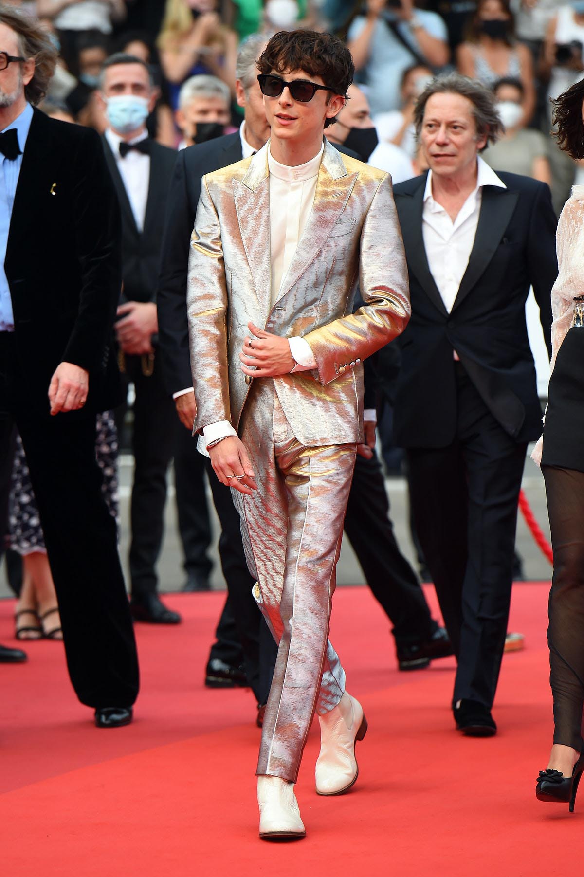 Timothee Chalamet tại Liên hoan phim Cannes vào ngày 12/7/2021.