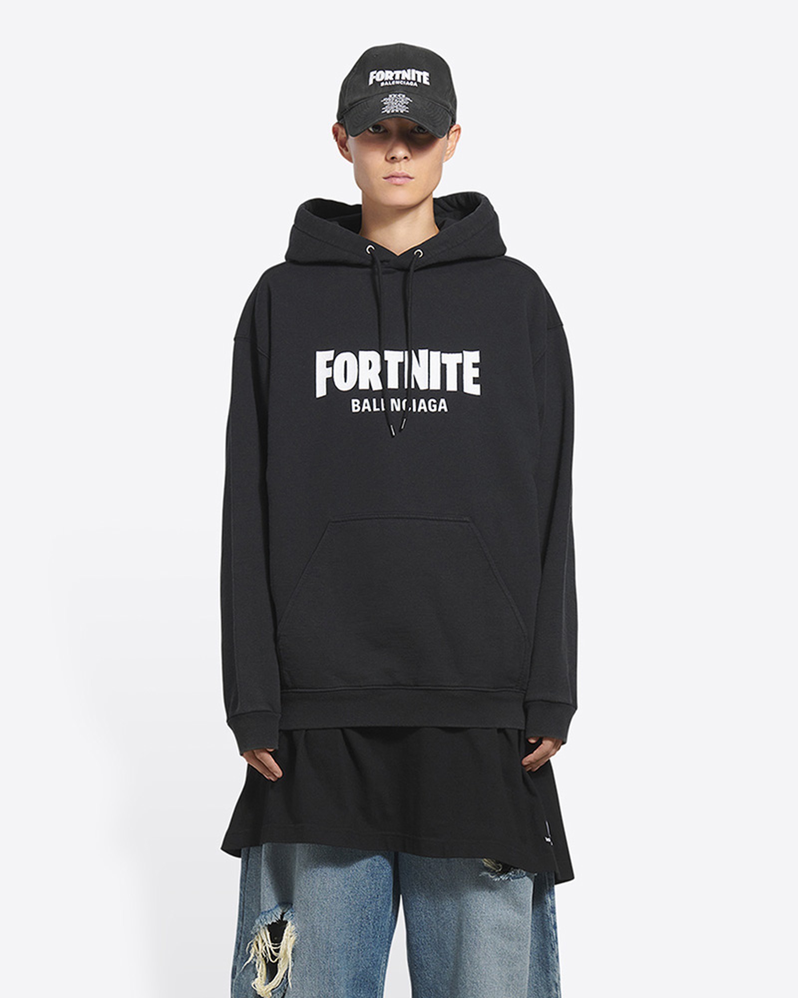 Balenciaga x FORTNITE2021 Medium Fit Hoodie BlackWhite  FW21 Mens  US