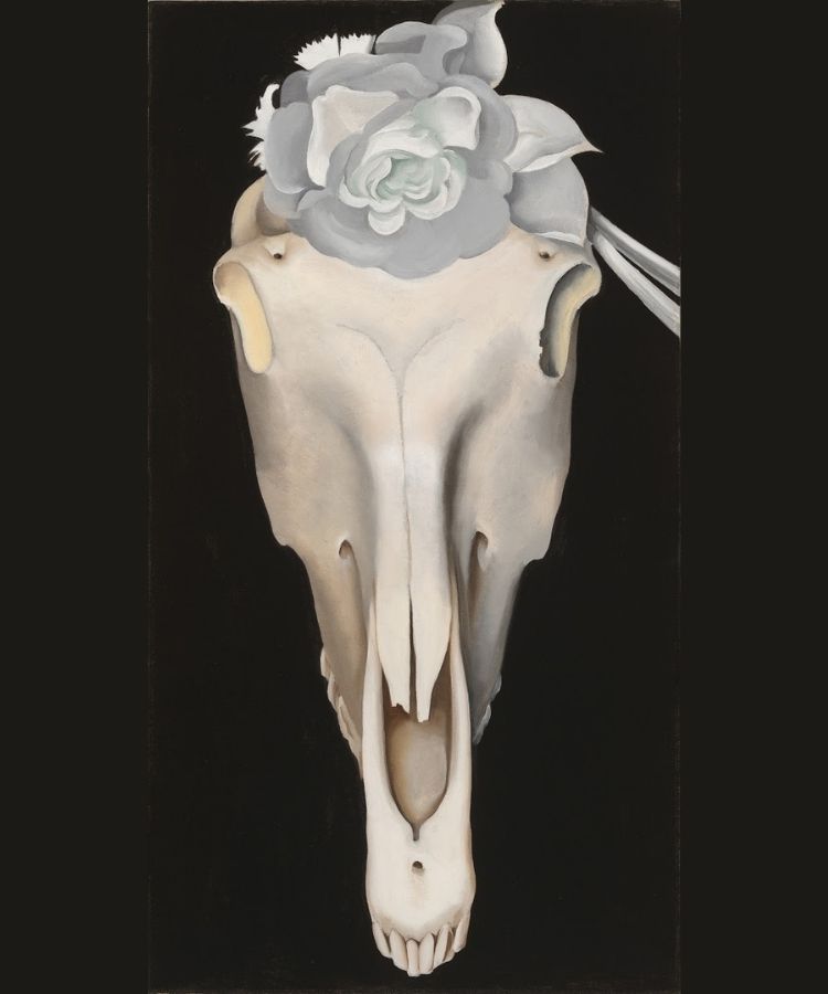 Horse Skull With White Rose - 1931