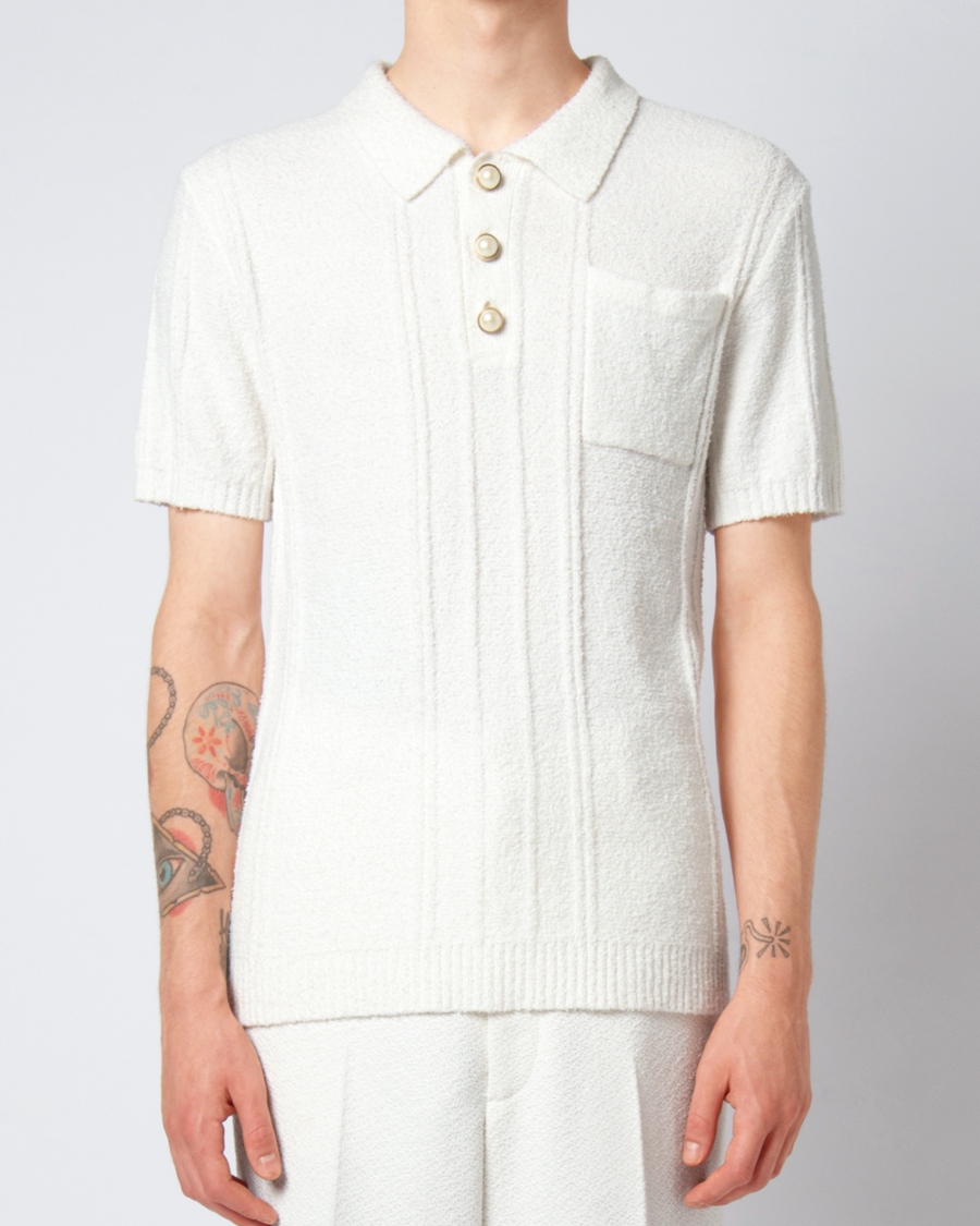 Casablanca Boucle Knit Poloshirt 