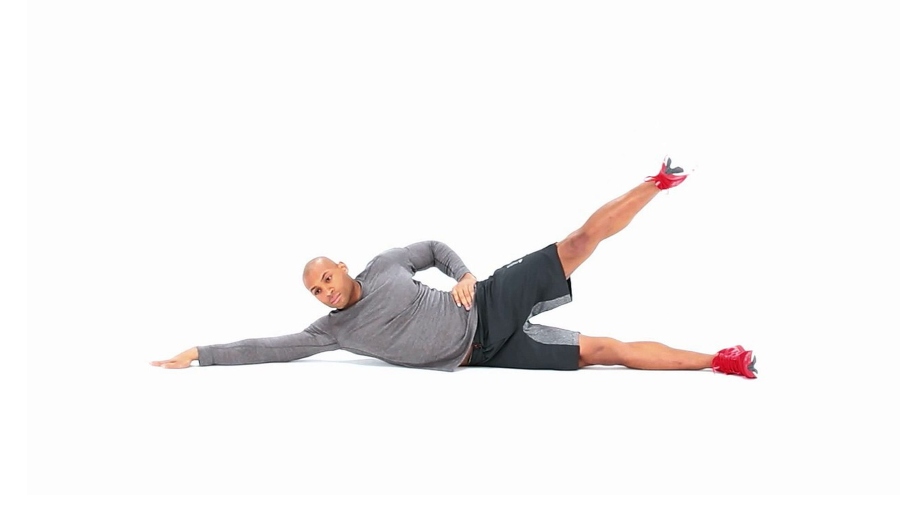 Lying lateral leg lifts bài tập thể dục
