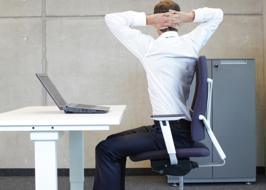 Seated lower back rotational stretches