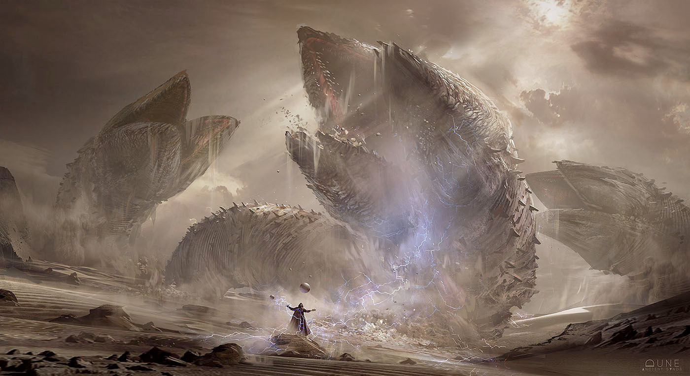 Tạo hình của những con sâu cát Shai-Hulud.