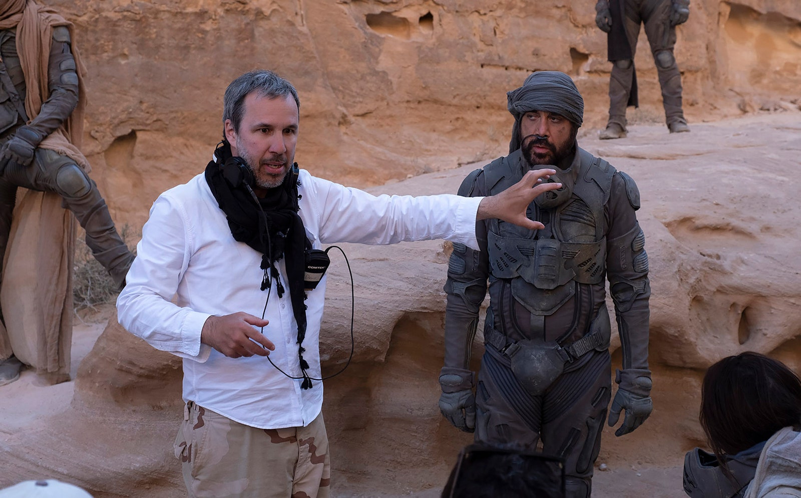 Đạo diễn Denis Villeneuve trên phim trường Dune. Ảnh : Warner Bros