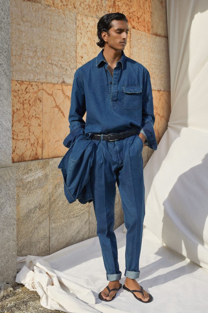 trang phuc mau xanh - Brioni’s Spring 2022 Collection