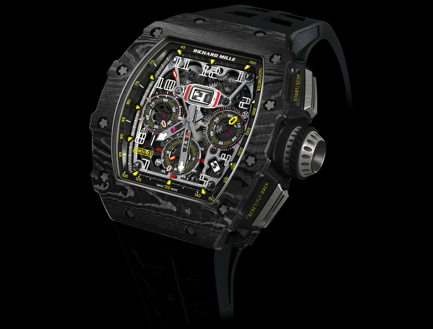 RM 11-03 Flyback Chronograph in Black Carbon