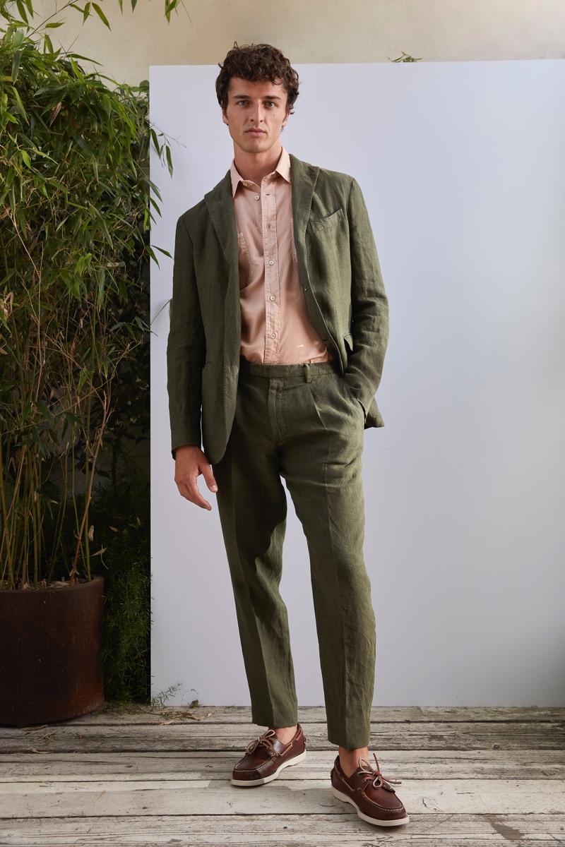 phoi do voi suit mau xanh la - Boglioli Spring 2022 Men's Collection Lookbook