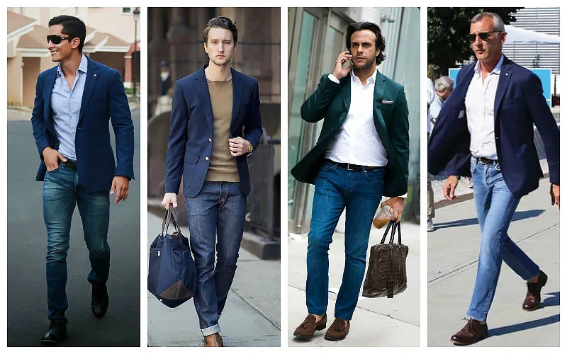 Tips phối áo blazer và quần jeans cực sành điệu | ELLE Man